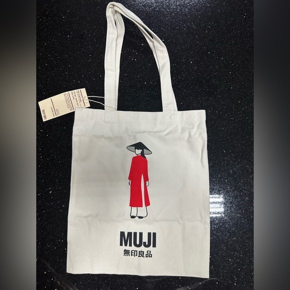 Muji Handbags - Muji Canvas Canvas Tote Bag - Vietnam Exclusive - Vietnamese Áo Dài
